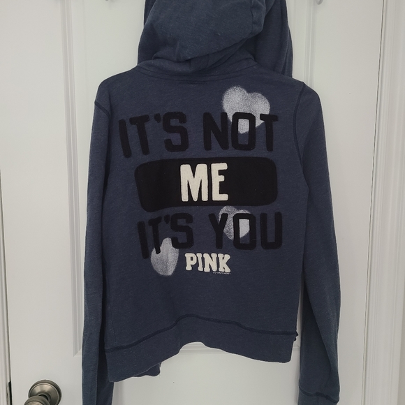 PINK Vintage Zip Up Sweater - Picture 2 of 2